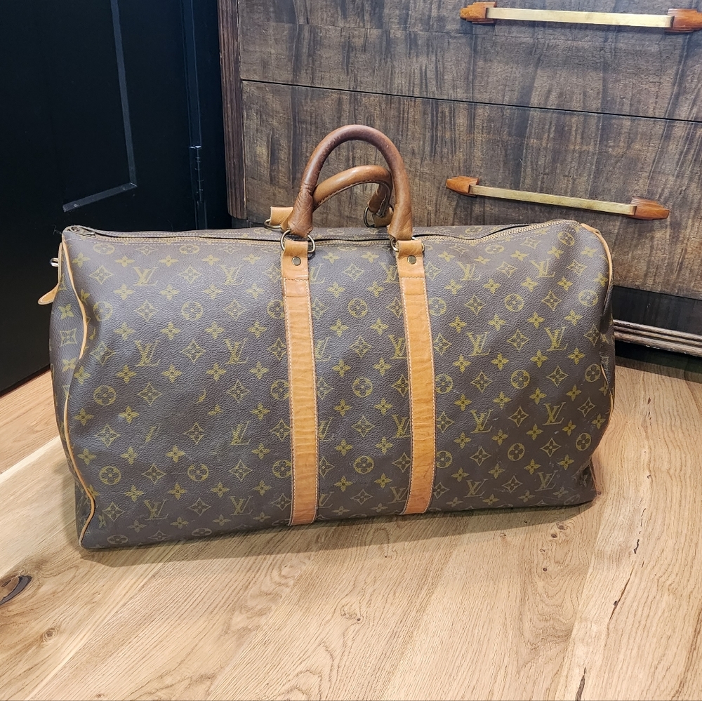 Louis Vuitton French Company Monogram Canvas Keepall 50 Travel Bag Duffle Boston